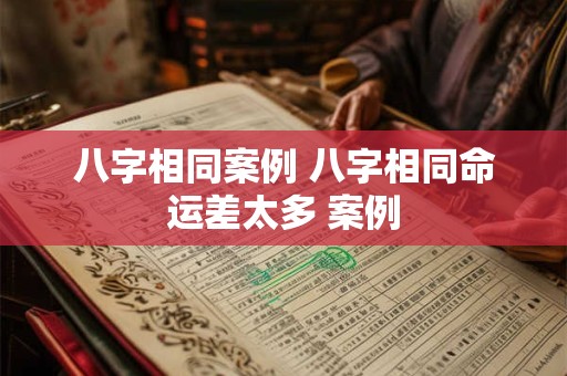 八字相同案例 八字相同命运差太多 案例