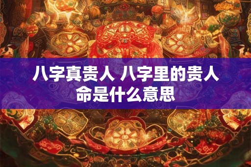 八字真贵人 八字里的贵人命是什么意思 八字真贵人 八字里的贵人命是什么意思