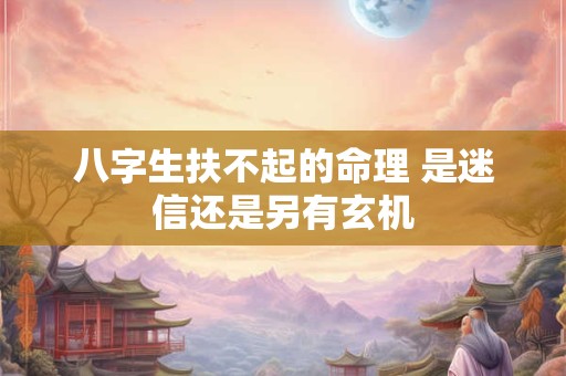 八字生扶不起的命理 是迷信还是另有玄机