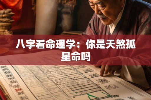 八字看命理学：你是天煞孤星命吗