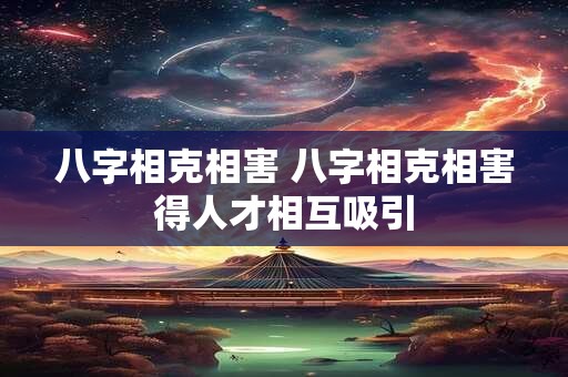 八字相克相害 八字相克相害得人才相互吸引