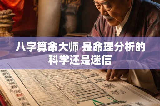 八字算命大师 是命理分析的科学还是迷信