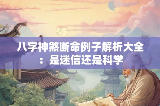 八字神煞断命例子解析大全:是迷信还是科学 八字神煞断命例子解析大全:是迷信还是科学