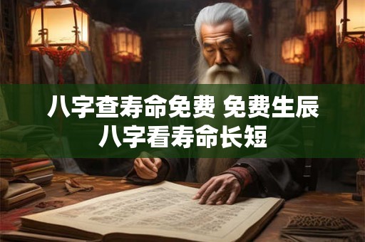 八字查寿命免费 免费生辰八字看寿命长短