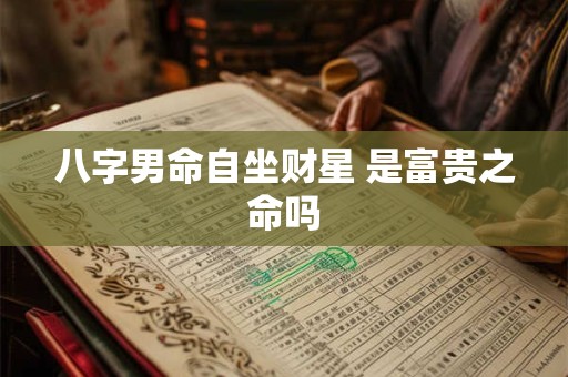 八字男命自坐财星 是富贵之命吗