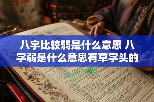 八字比较弱是什么意思 八字弱是什么意思有草字头的男孩名字