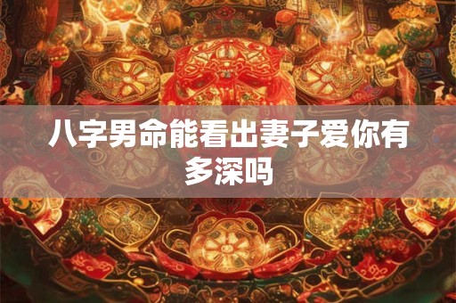 八字男命能看出妻子爱你有多深吗