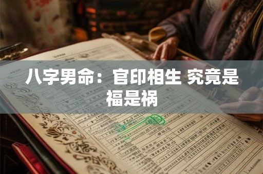 八字男命：官印相生 究竟是福是祸