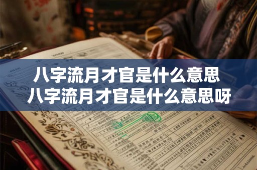 八字流月才官是什么意思 八字流月才官是什么意思呀