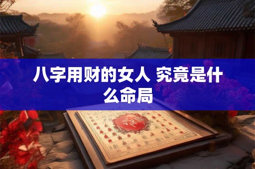 八字用财的女人 究竟是什么命局