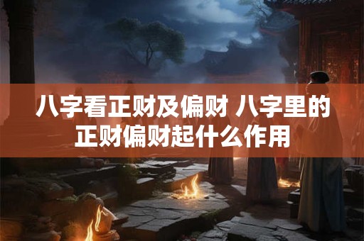 八字看正财及偏财 八字里的正财偏财起什么作用