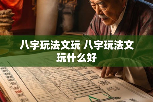 八字玩法文玩 八字玩法文玩什么好