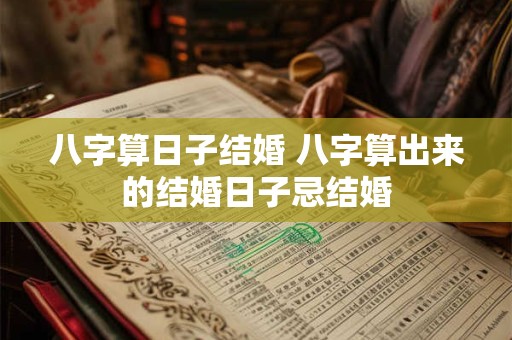八字算日子结婚 八字算出来的结婚日子忌结婚