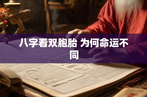 八字看双胞胎 为何命运不同