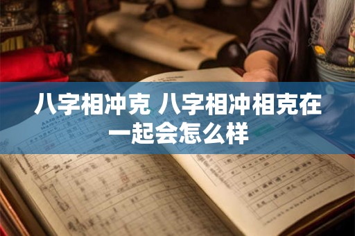 八字相冲克 八字相冲相克在一起会怎么样