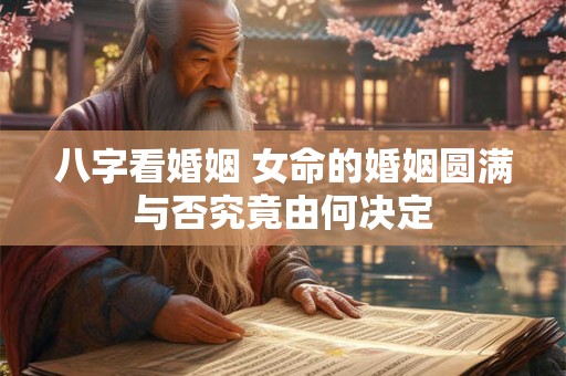 八字看婚姻 女命的婚姻圆满与否究竟由何决定