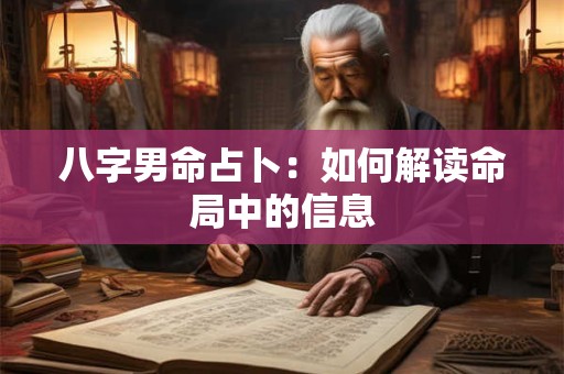 八字男命占卜：如何解读命局中的信息