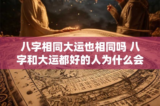 八字相同大运也相同吗 八字和大运都好的人为什么会落魄