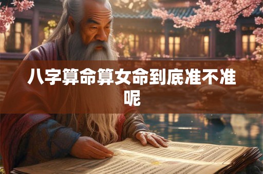 八字算命算女命到底准不准呢