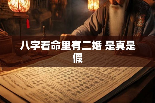 八字看命里有二婚 是真是假