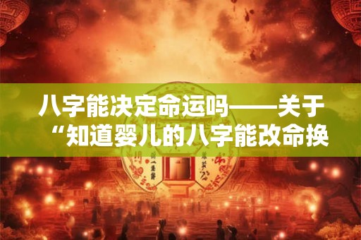 八字能决定命运吗——关于“知道婴儿的八字能改命换命”的疑问