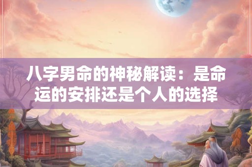八字男命的神秘解读：是命运的安排还是个人的选择