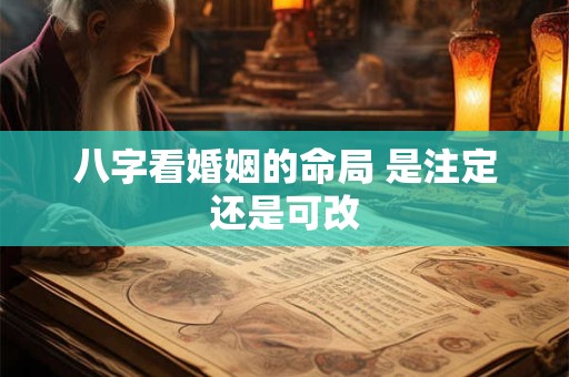 八字看婚姻的命局 是注定还是可改