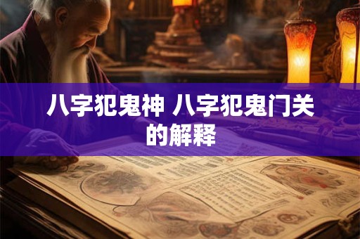 八字犯鬼神 八字犯鬼门关的解释