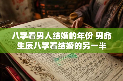 八字看男人结婚的年份 男命生辰八字看结婚的另一半