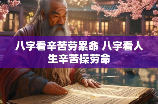八字看辛苦劳累命 八字看人生辛苦操劳命
