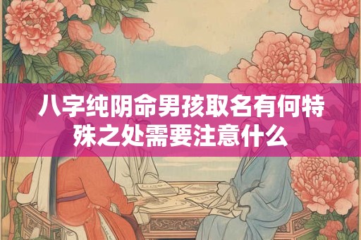 八字纯阴命男孩取名有何特殊之处需要注意什么