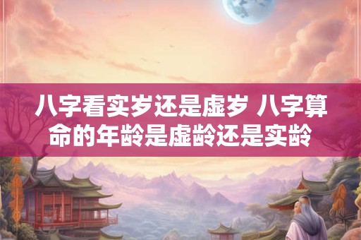 八字看实岁还是虚岁 八字算命的年龄是虚龄还是实龄