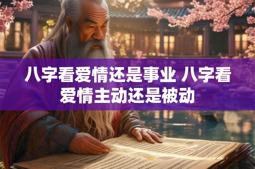 八字看爱情还是事业 八字看爱情主动还是被动