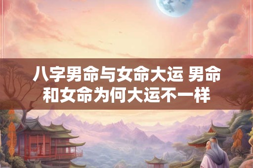 八字男命与女命大运 男命和女命为何大运不一样