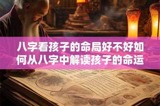 八字看孩子的命局好不好如何从八字中解读孩子的命运走势