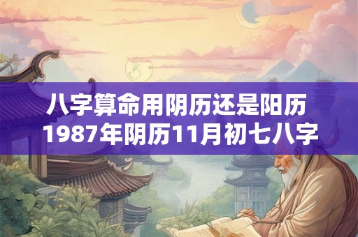 八字算命用阴历还是阳历 1987年阴历11月初七八字算命
