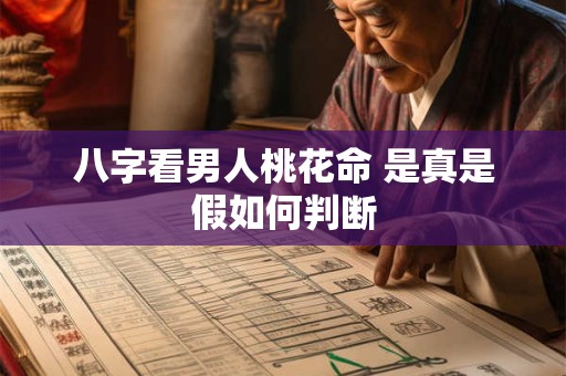 八字看男人桃花命 是真是假如何判断