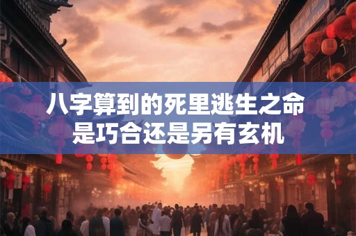 八字算到的死里逃生之命 是巧合还是另有玄机