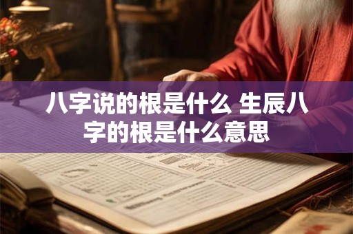 八字说的根是什么 生辰八字的根是什么意思
