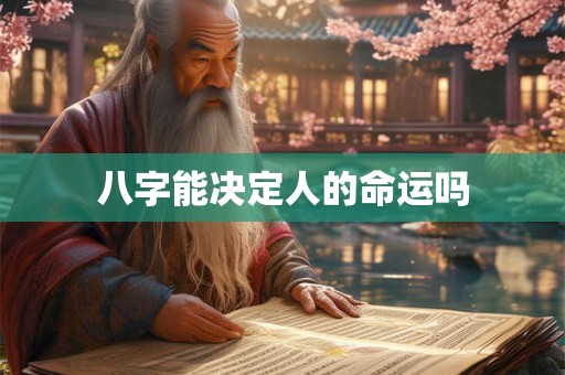 八字能决定人的命运吗