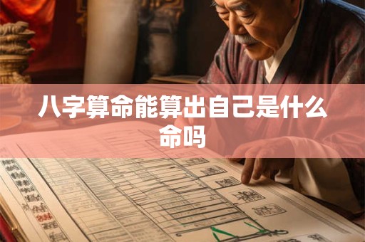 八字算命能算出自己是什么命吗