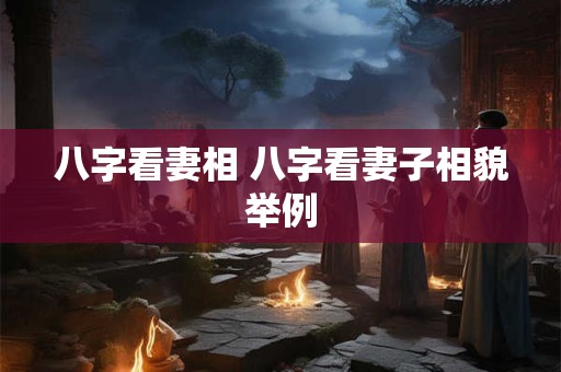 八字看妻相 八字看妻子相貌举例