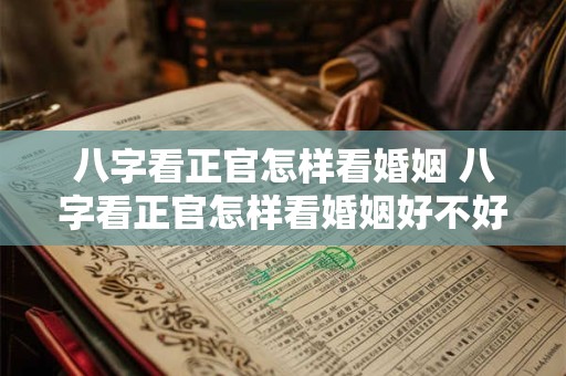 八字看正官怎样看婚姻 八字看正官怎样看婚姻好不好