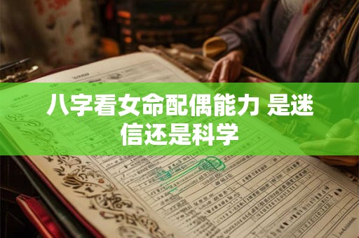 八字看女命配偶能力 是迷信还是科学