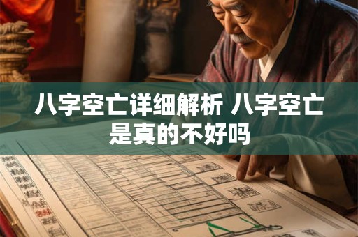 八字空亡详细解析 八字空亡是真的不好吗