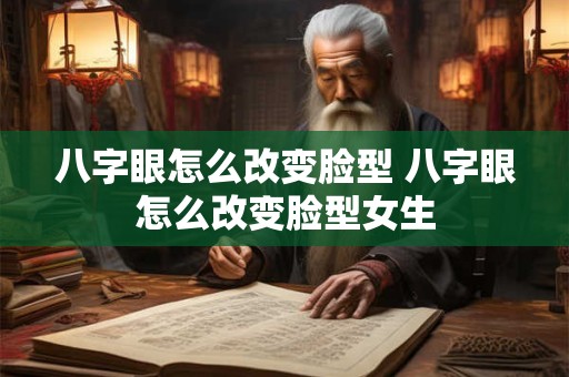 八字眼怎么改变脸型 八字眼怎么改变脸型女生