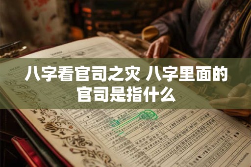 八字看官司之灾 八字里面的官司是指什么