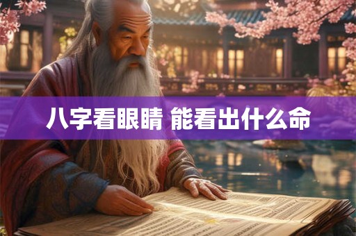 八字看眼睛 能看出什么命
