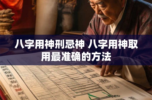八字用神刑忌神 八字用神取用最准确的方法