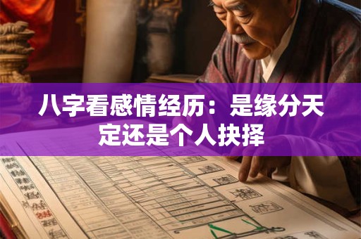八字看感情经历：是缘分天定还是个人抉择